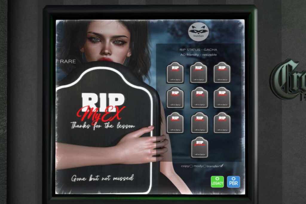 RIP Status Holdables, L$75 per play