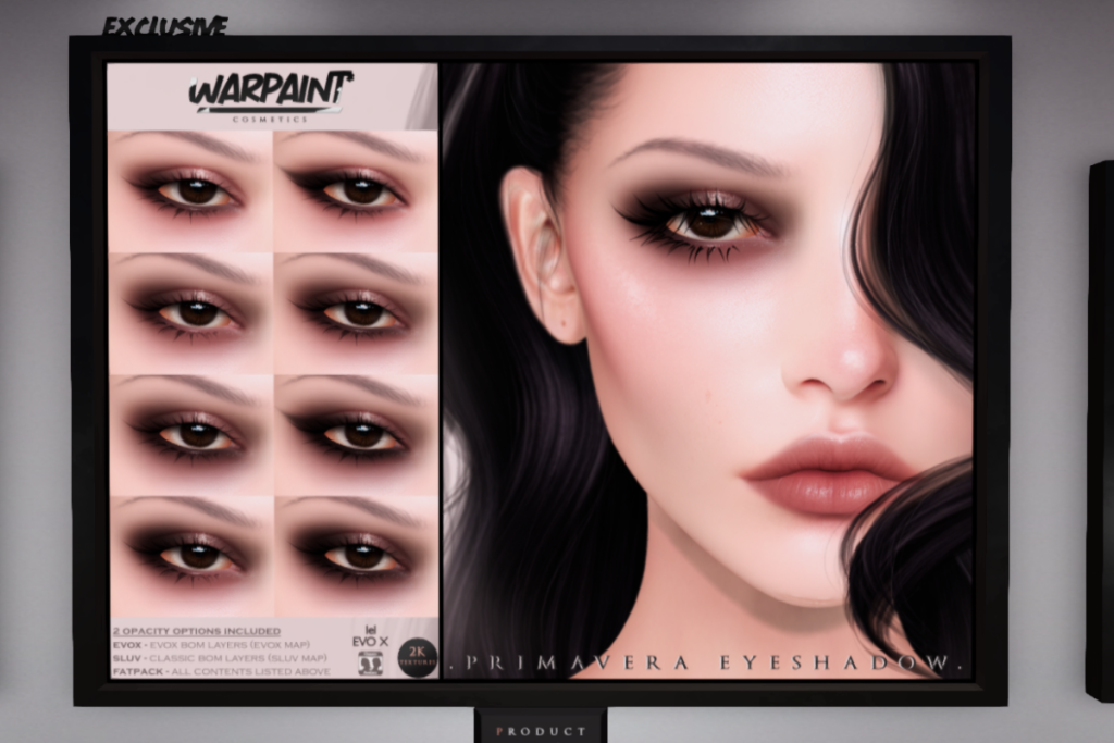 Primavera Eyeshadow - EvoX, L$240 each/L$420 FP