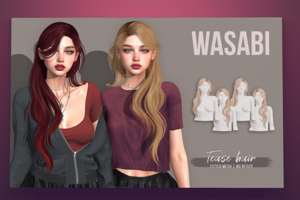 Tease Hair, L$275 each/L$400 FP