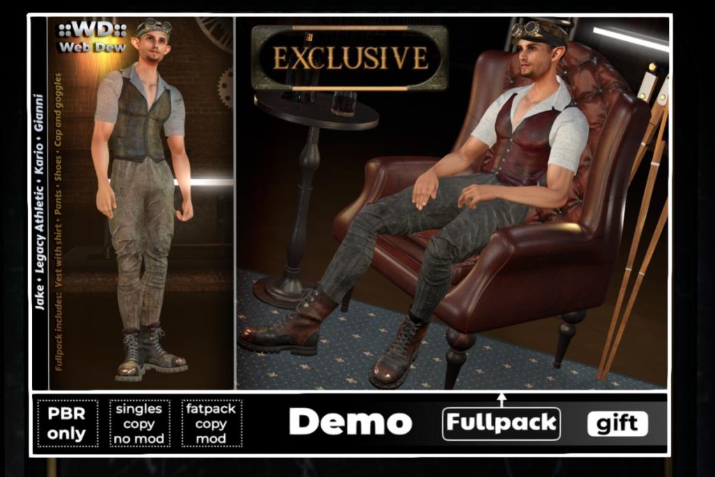 Warren Vest &amp; Pants - Gianni/Jake/Kario/Legacy, L$225-L$275 each/L$1125-L$1375 each FP