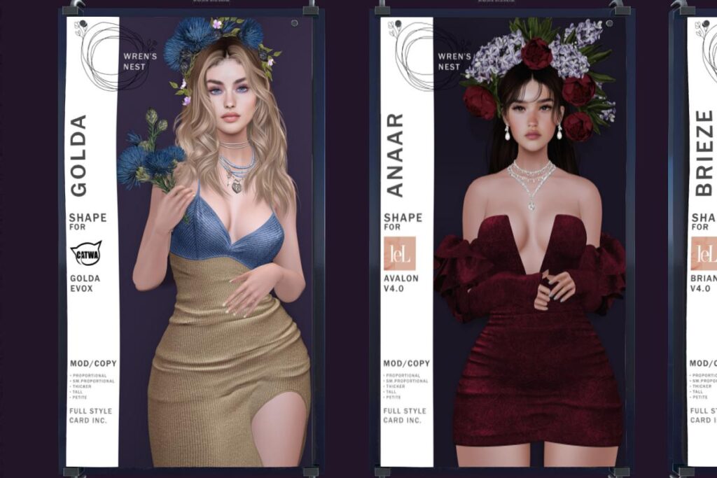 Golda Shape - Catwa Golda, L$499 | Anaar Shape - Lelutka Avalon, L$499