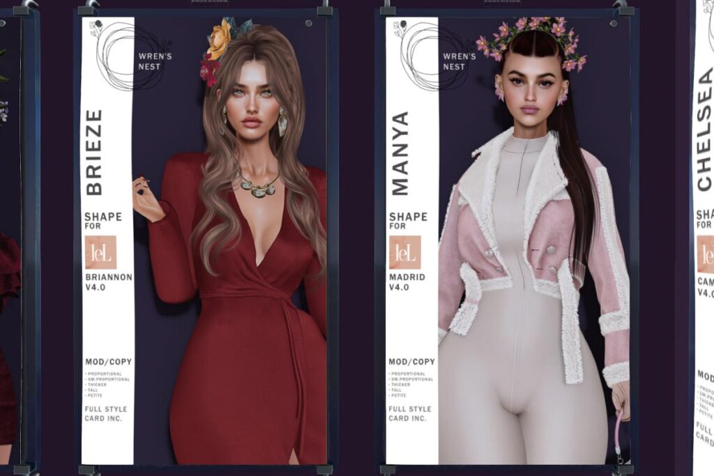 Brieze Shape - Lelutka Briannon, L$499 | Manya Shape - Lelutka Madrid, L$499