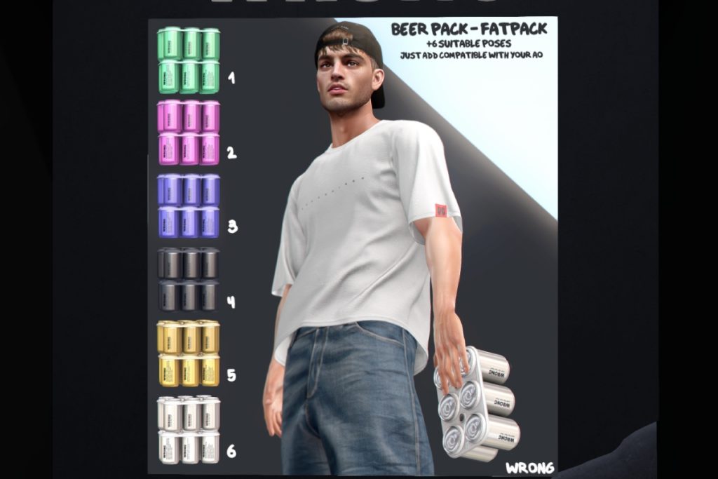 Beer Pack, L$140 each/L$320 FP