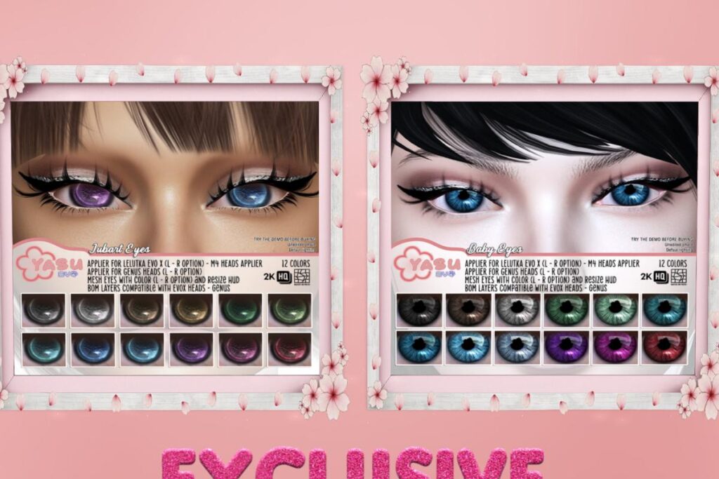 Jubart Eyes - BOM/EvoX/Genus, L$399 | Baby Eyes - BOM/EvoX/Genus, L$399