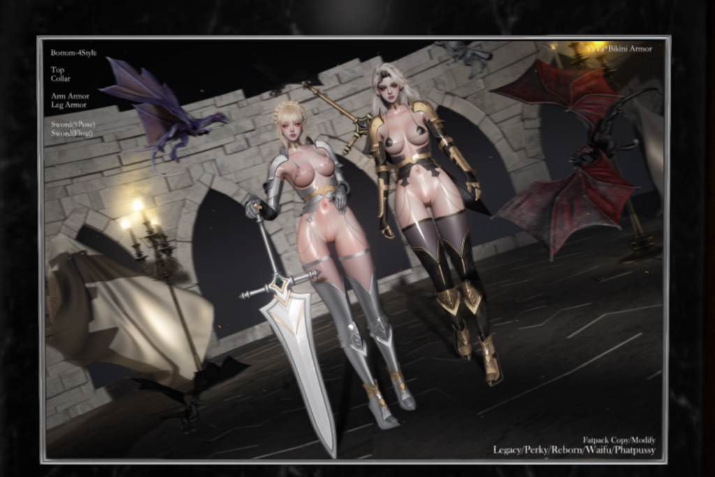 Bikini Armor - Legacy/Reborn/+mods, L$399-L$1599 each/L$3330 FP