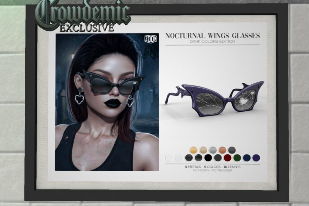 Nocturnal Wings Glasses, L$199