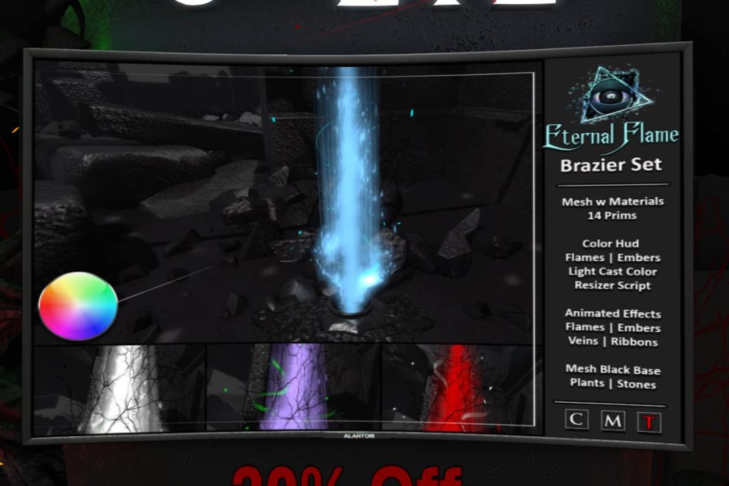 Eternal Flame Brazier Set, L$400