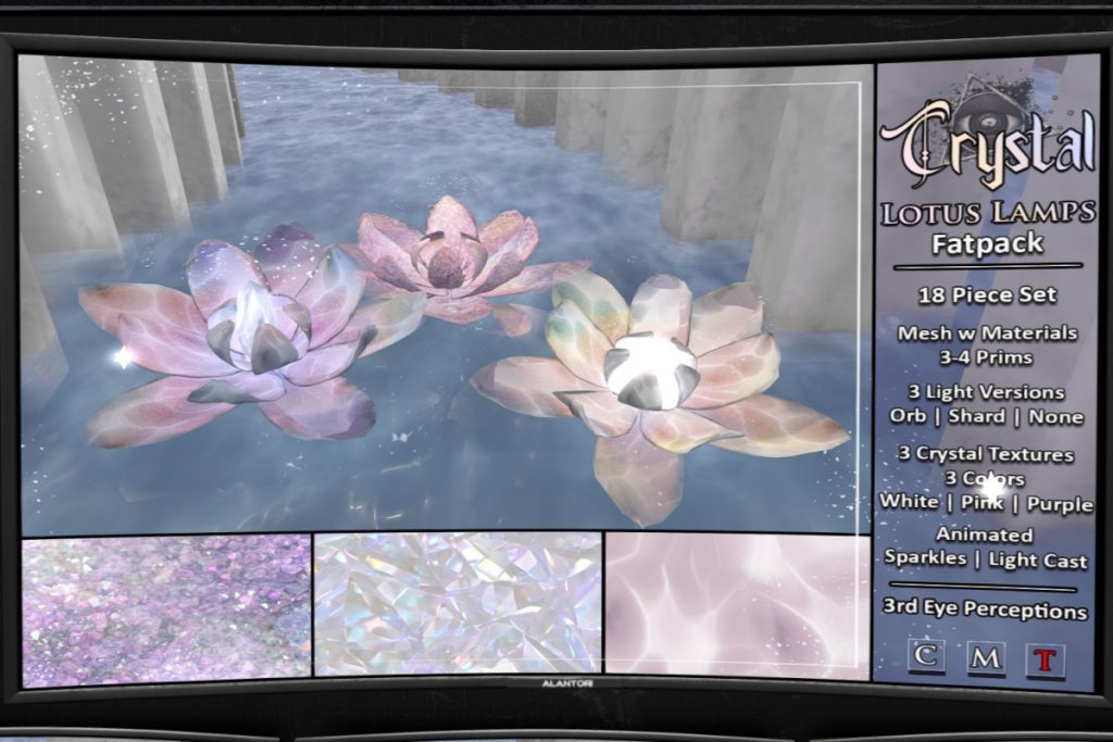 Crystal Lotus Lamps, L$960 FP