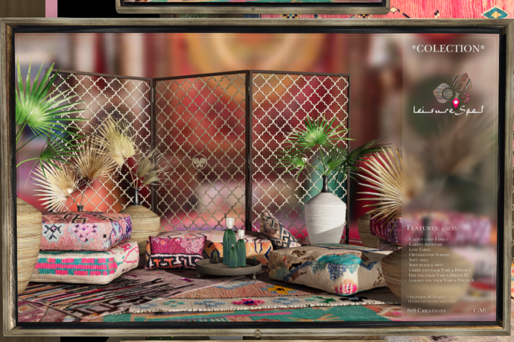 Leisure Spot Collection, L$145-L$245 each/L$1295 FP