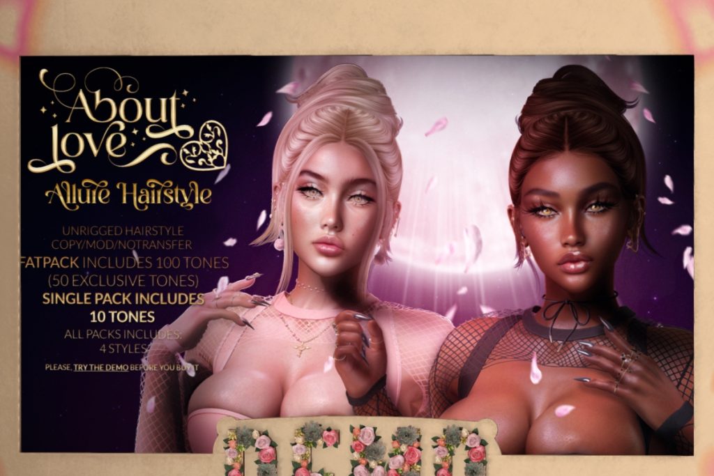 Allure Hairstyle, L$400 each/L$1000 FP