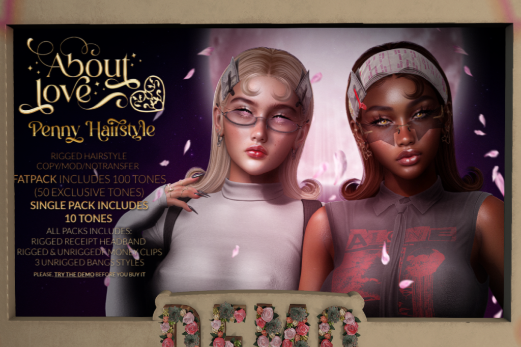 Penny Hair, L$300 each/L$1000 FP