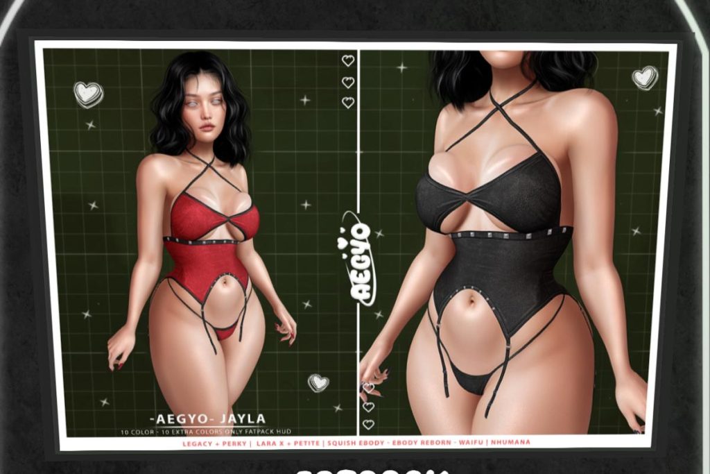 Jayla Lingerie - Legacy/MaitreyaX/Nhumana/Reborn/+mods, L$218 each/L$998 FP