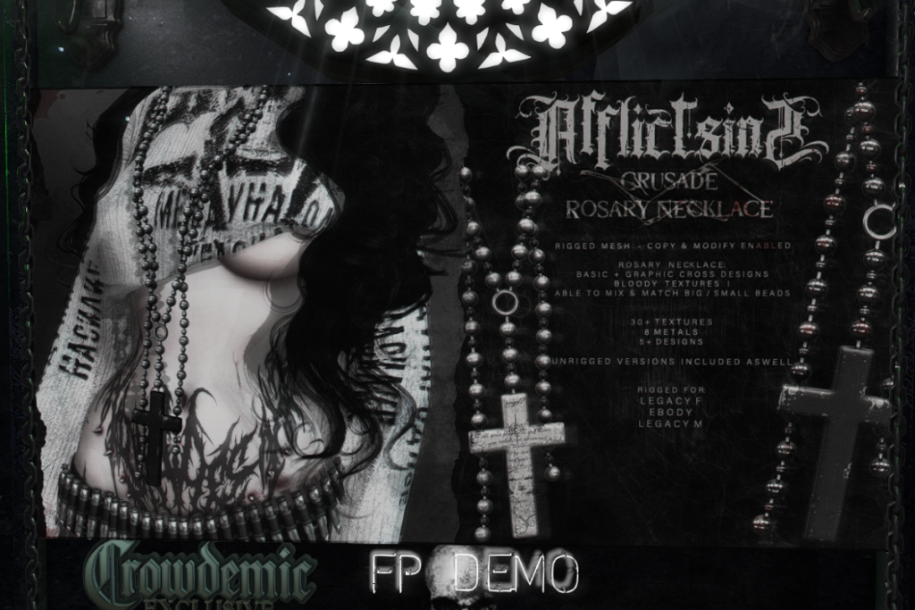 Crusade Rosary Necklace - Legacy F+M/Reborn, L$400