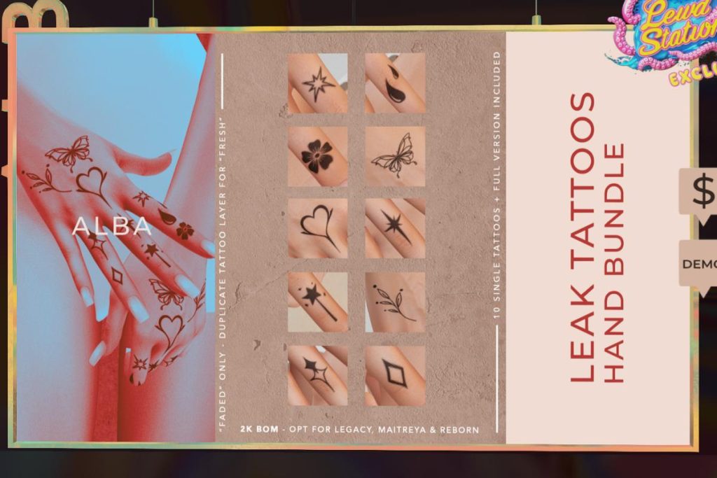 Leak Hand Tattoos, L$199