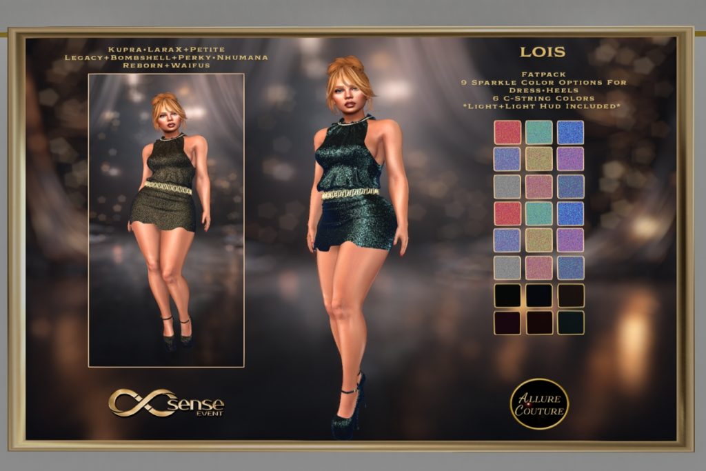 Lois Dress - Inithium/Legacy/MaitreyaX/Nhumana/Reborn/+mods, L$75 each/L$214 FP