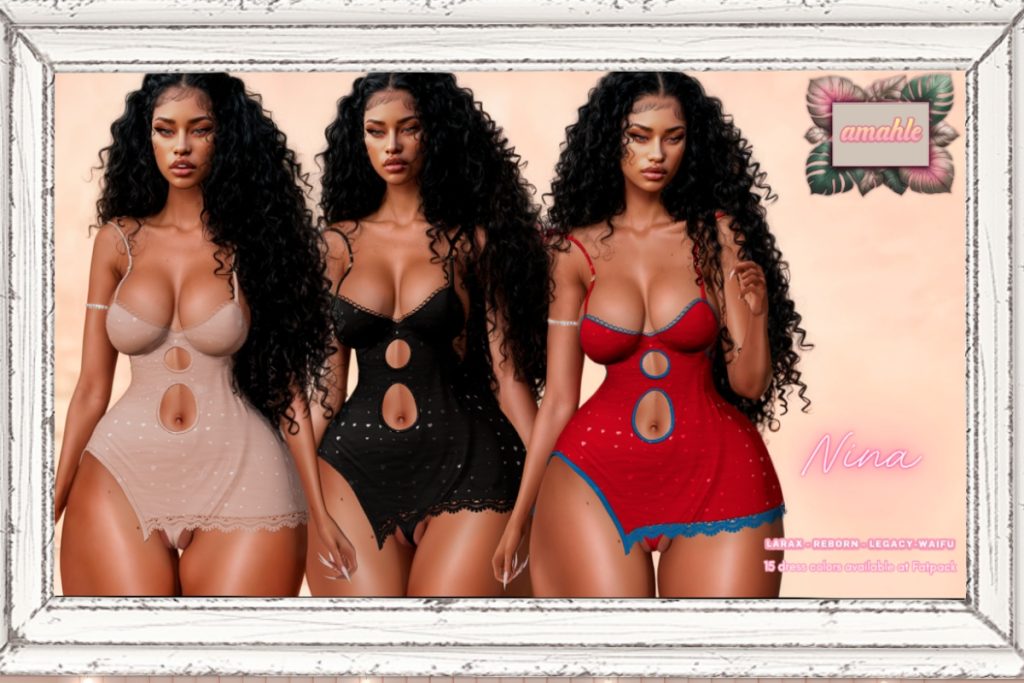 Nina Dress - Legacy/MaitreyaX/Reborn/+mods, L$320 each/L$1400 FP