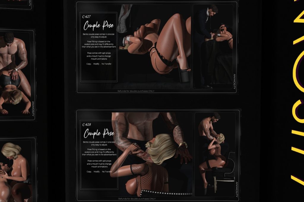 C-627 Couple Pose w/ Props, L$299 | C-628 Couple Pose w/ Props, L$299