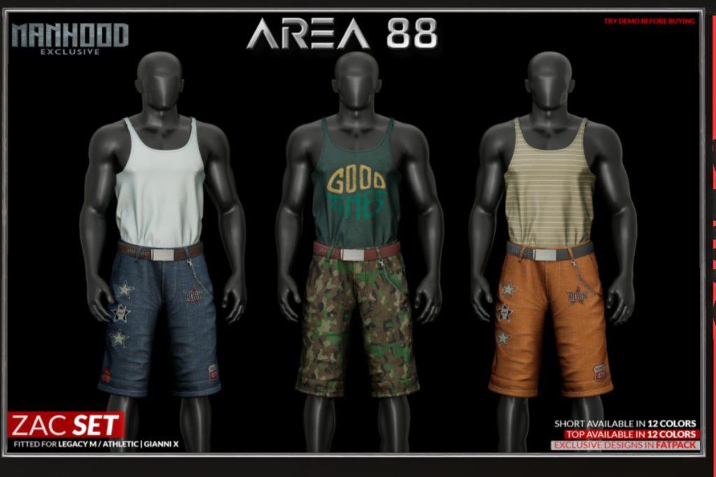 Zac Set - GianniX/Jake/Legacy/+mods, L$199 - L$268 each/L$999 each FP