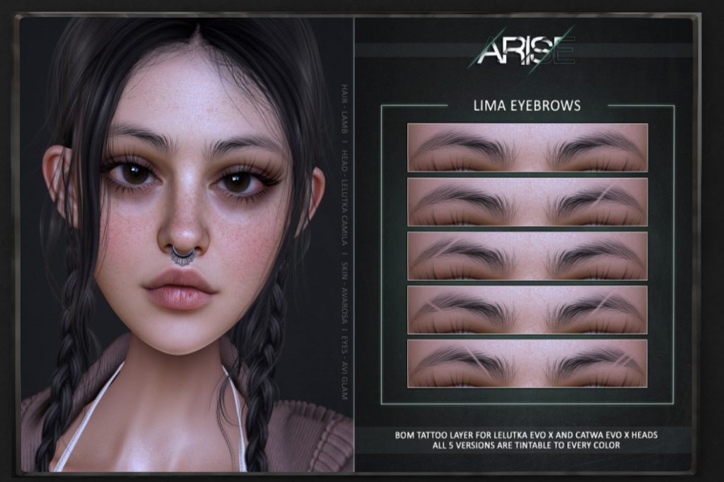 Lima Eyebrows - CatwaX/EvoX, L$259