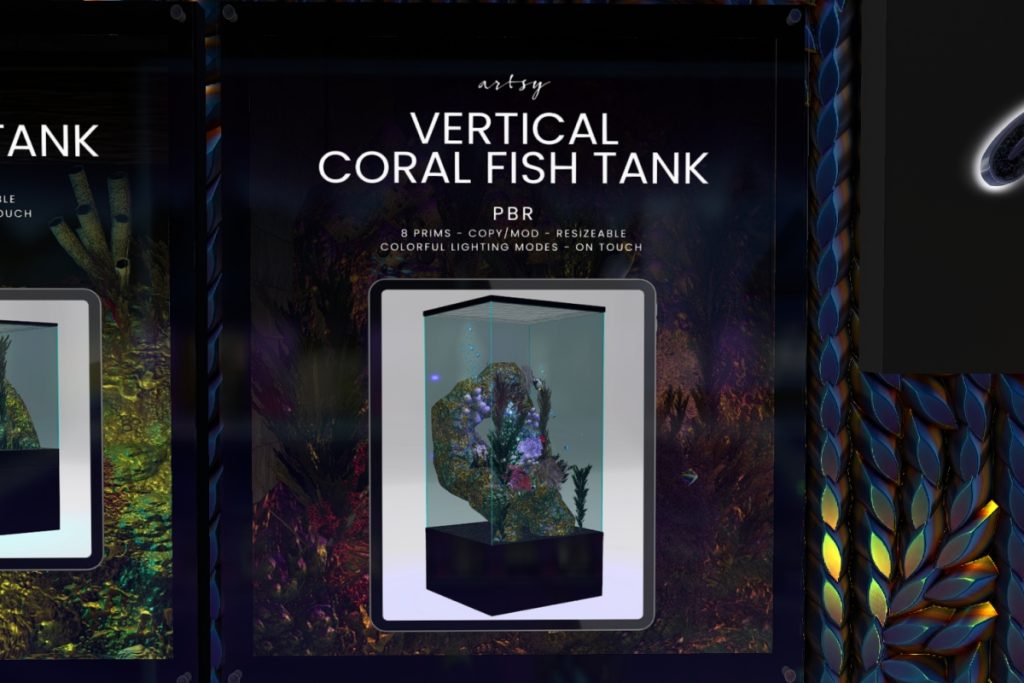Vertical Coral Fish Tank, L$899