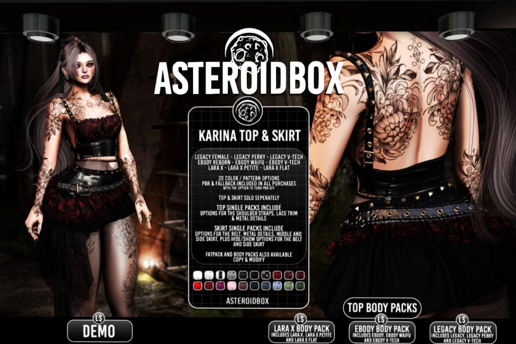 Karina Top &amp; Skirt - Legacy/MaitreyaX/Reborn/+mods, L$269 each/L$1799 each FP