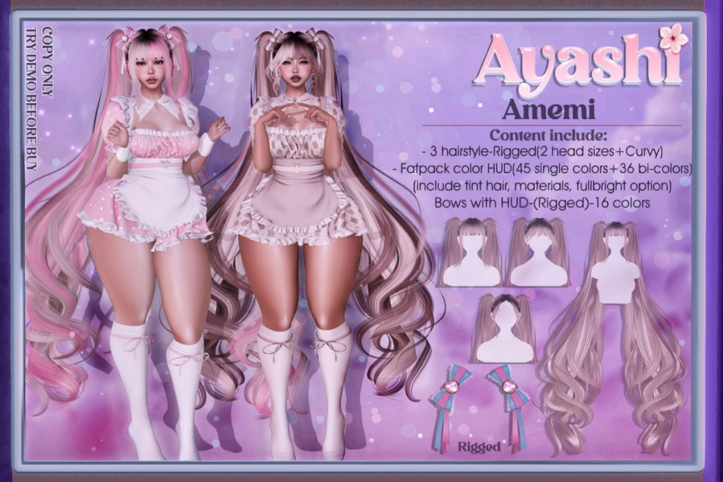 Amemi Hairstyle, L$990