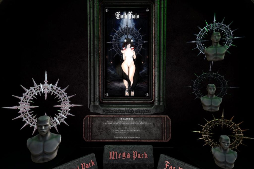 Goth Halo, L$599 each/L$1099 FP