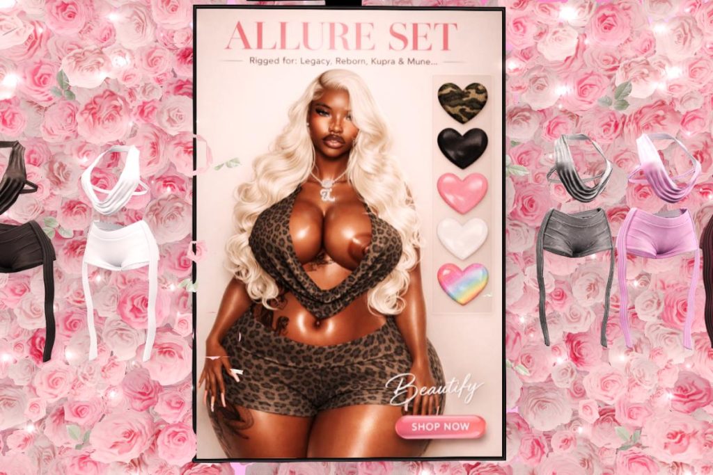 Allure Set - Inithium/Legacy/Reborn/Yentements, L$250 each/L$800 FP