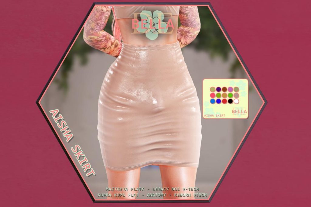 Aisha Skirt - Anatomy/Kupra Kups Flat/Legacy Boi V-Tech/Maitreya FlatX/Reborn VTech, L$899