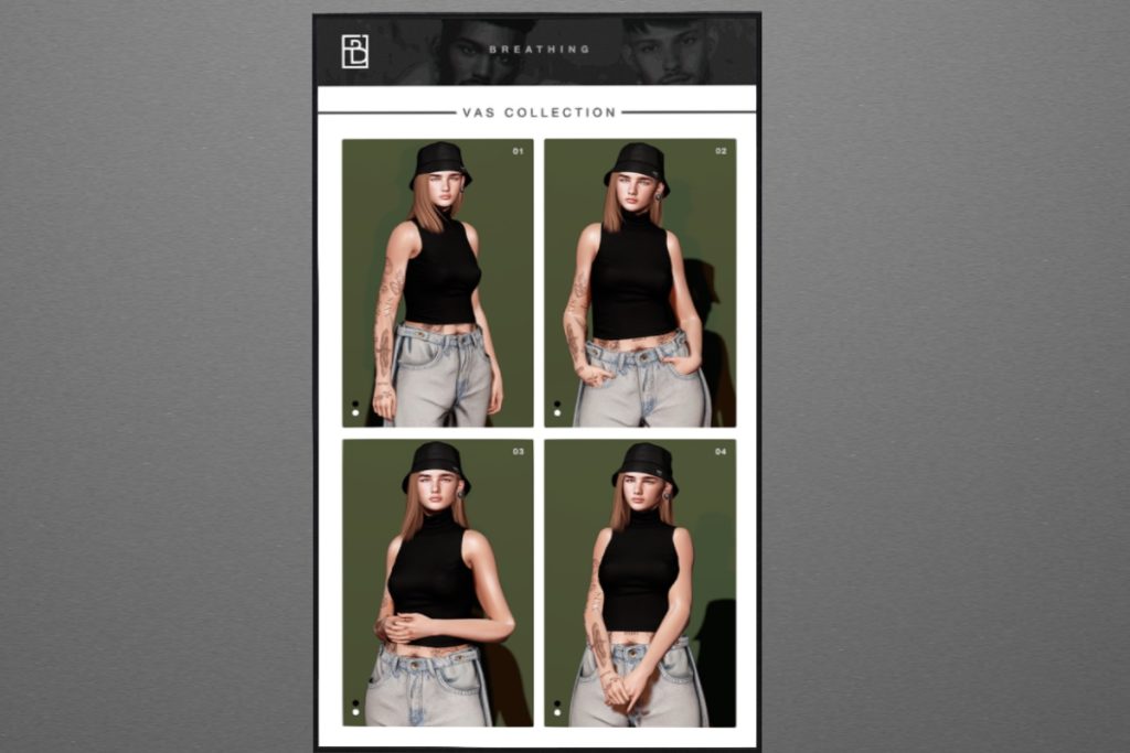 Vas Poses, L$100 each/L$250 FP