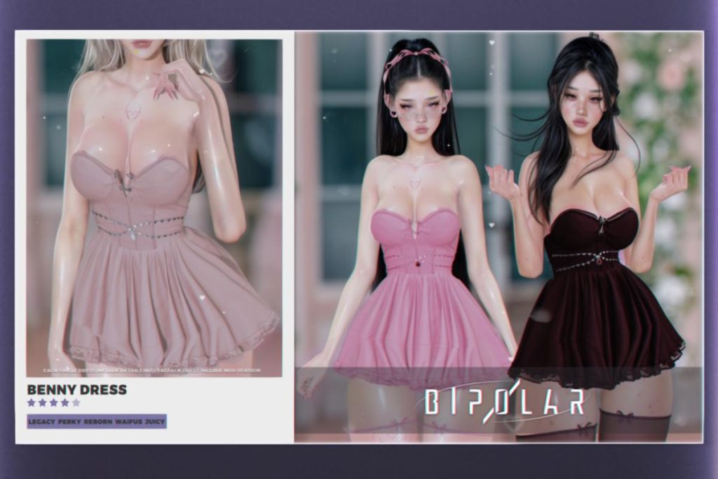 Benny Dress - Legacy/Reborn/+mods, L$288 each/L$1488 FP