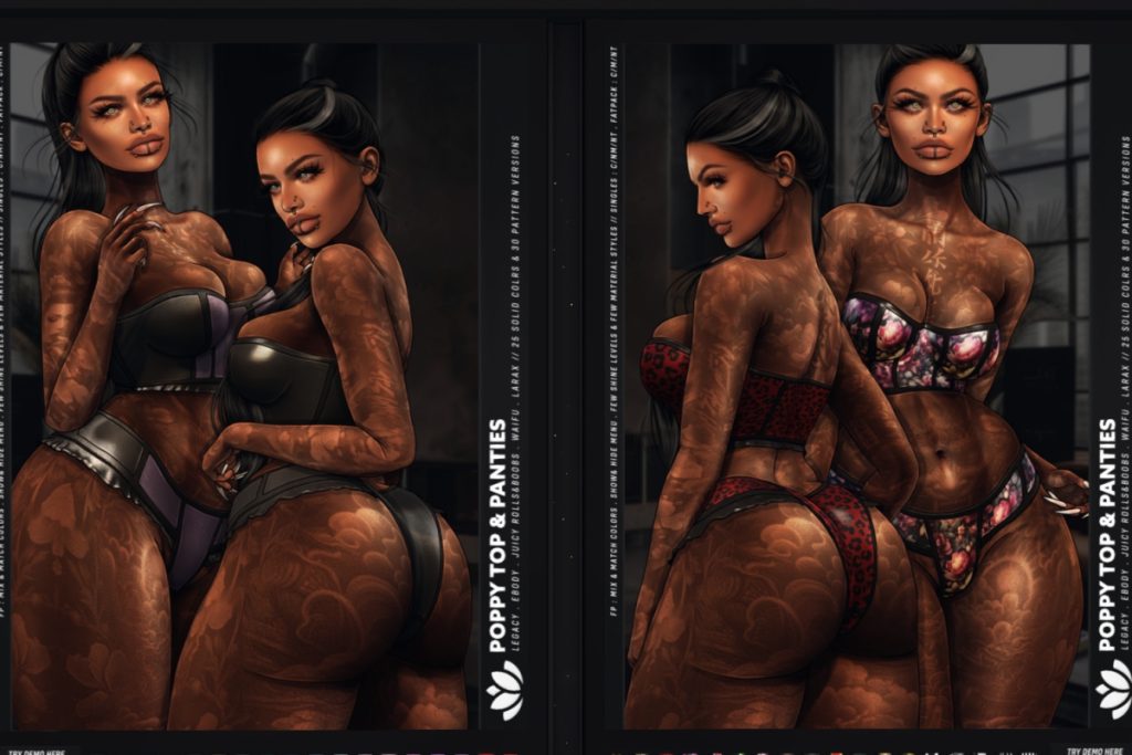 Poppy Top+Panties - Legacy/MaitreyaX/Reborn/+mods, L$255 each/L$1100 each FP