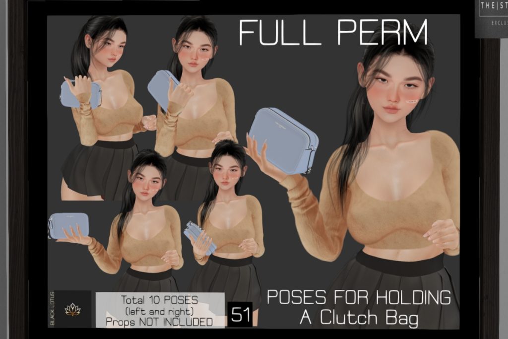 Poses For Holding A Cluth Bag, L$799