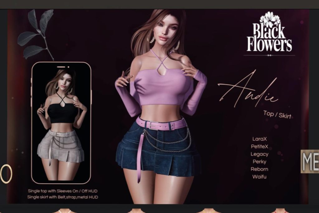 Andie Top &amp; Skirt - Legacy/MaitreyaX/Reborn/+mods, L$L$225-L$275 each/L$1250 each FP/L$1990 MP