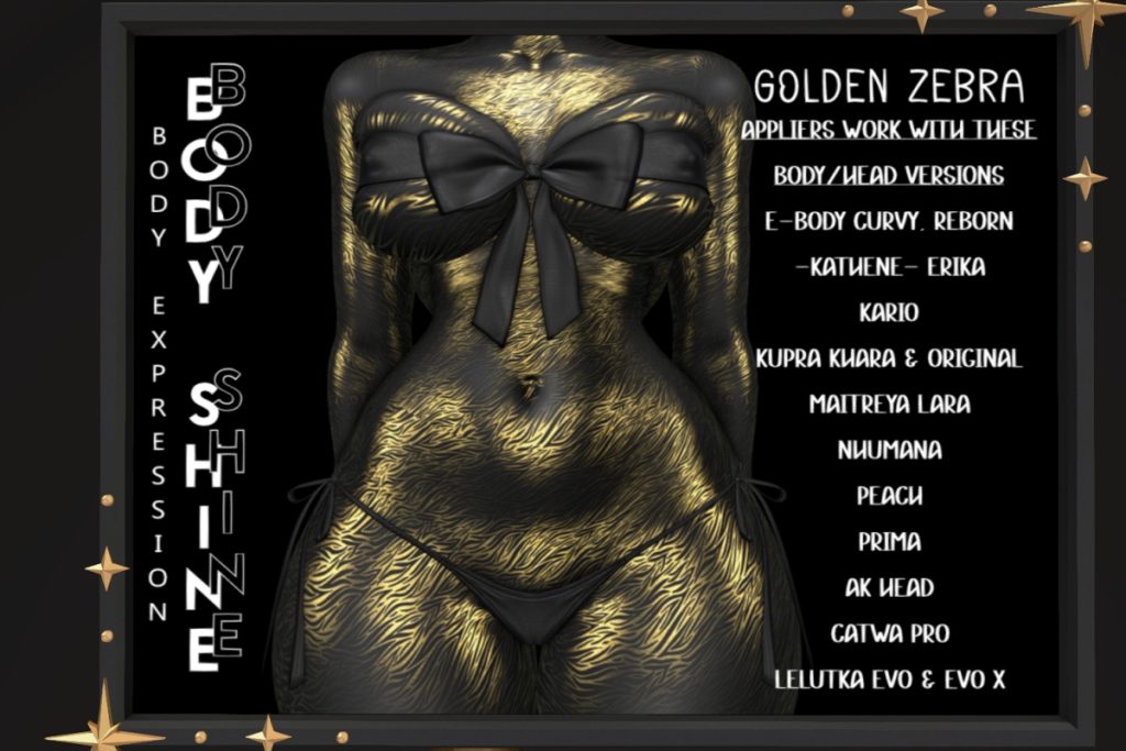 Golden Zebra  Applier - See Ad For Fits, L$500