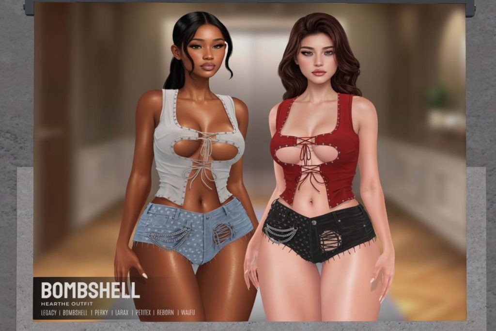 Hearthe Top &amp; Shorts - Legacy/MaitreyaX/Reborn/+mods, L$290-L$310 each/L$1290 each FP