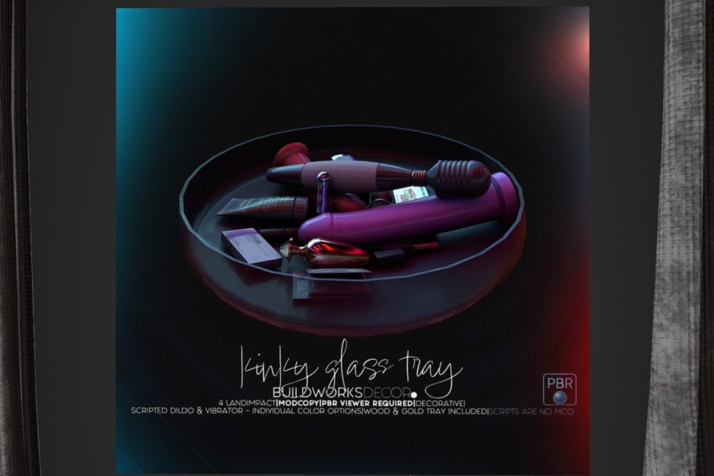 Kinky Glass Tray Decor, L$350