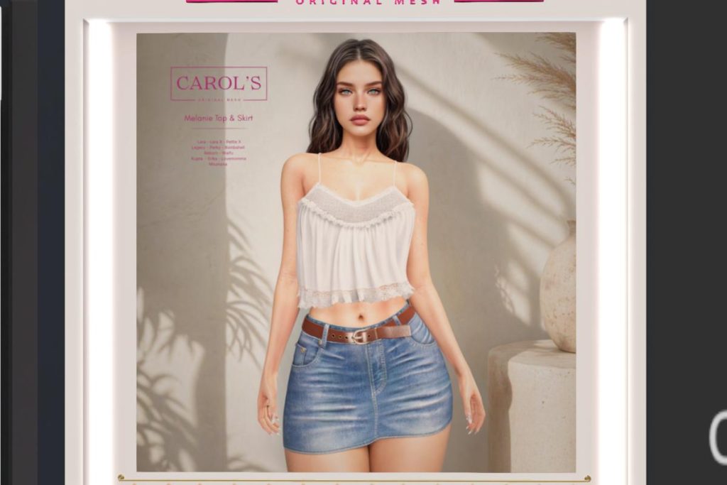 Melanie Top &amp; Skirt - Erika/Inithium/Legacy/MaitreyaX/Nhumana/Persephone/Reborn/+mods, L$240 each/L$950 each FP/L$1599 MP