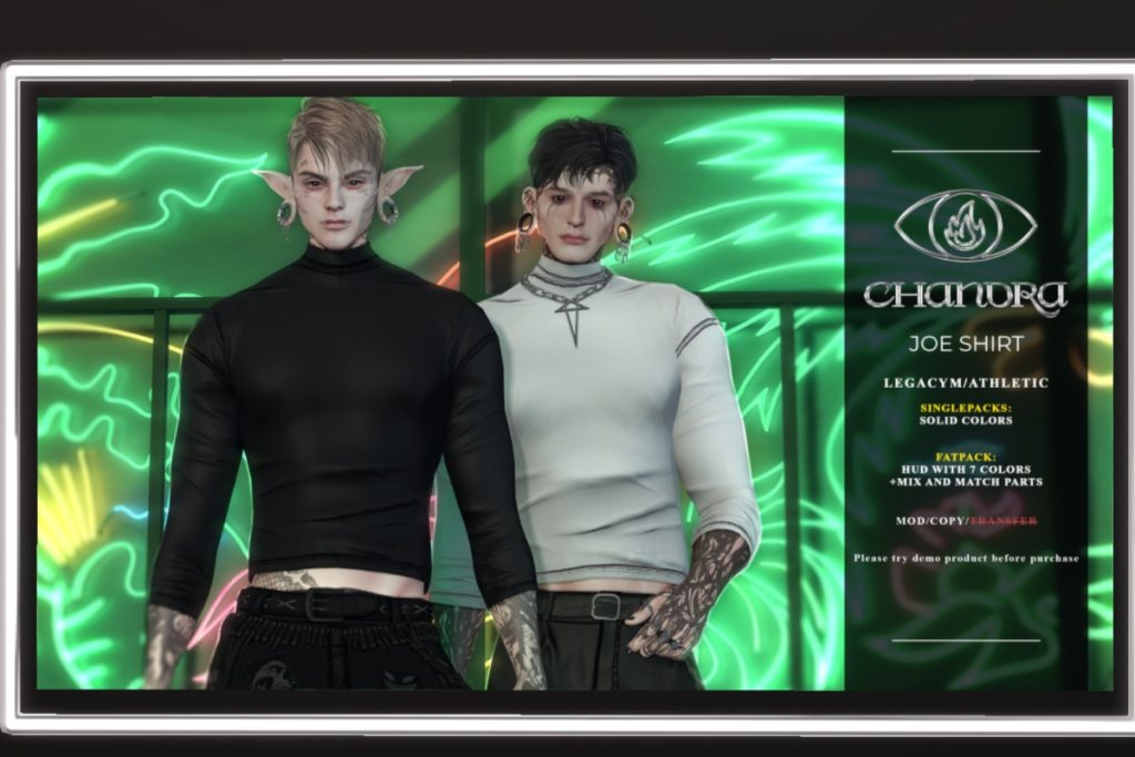 Joe Shirt - Legacy/+mods, L$180 each/L$600 each FP