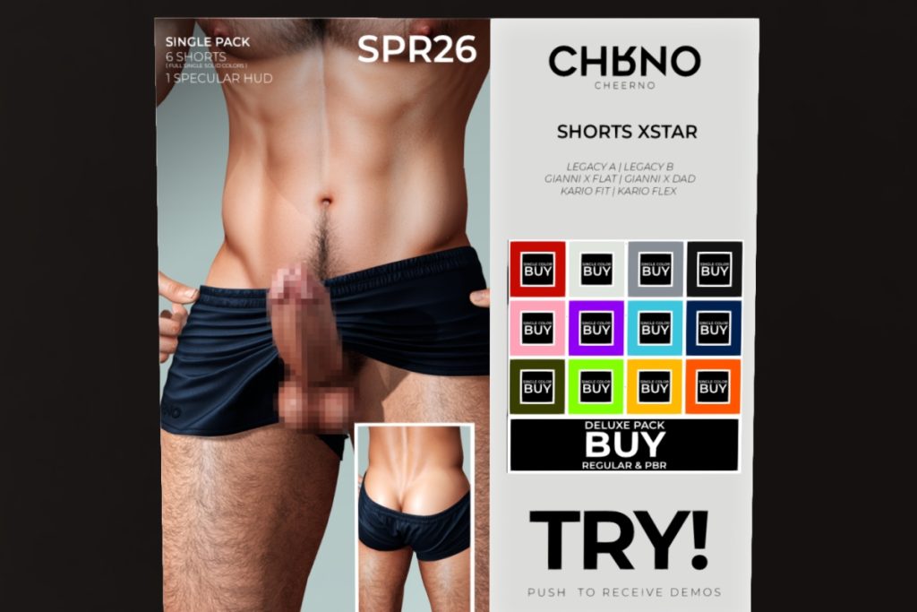 Shorts XStar - See Ad for Fits, L$235 each/L$1773 FP