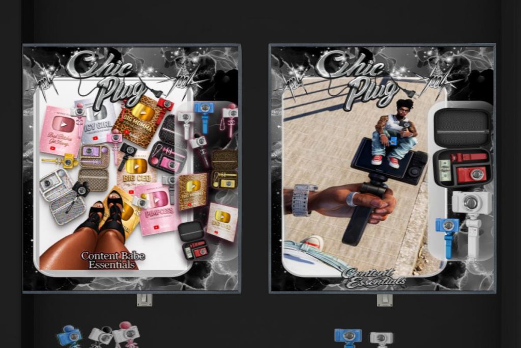 Content Babe Set, L$599-L$799 each/L$1500 FP | Content Essentials Set, L$599 each/L$999 FP