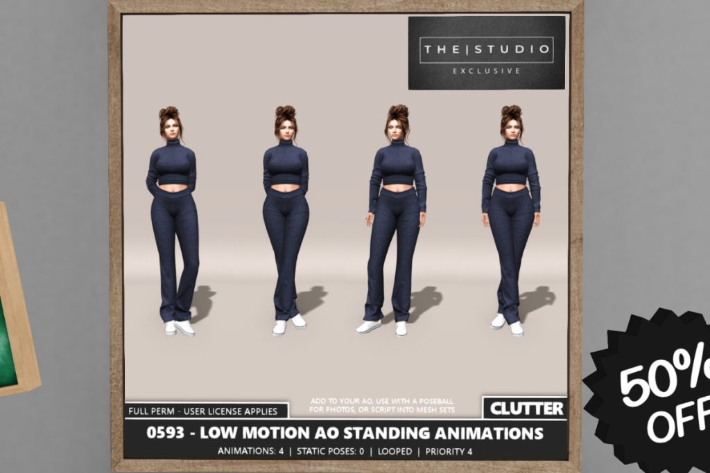 0593 Low Motion AO Standing Animations, L$300