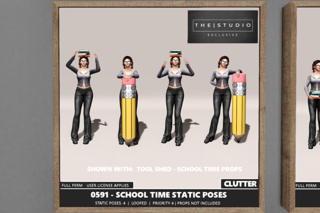 0591 School Time Static Poses, L$175