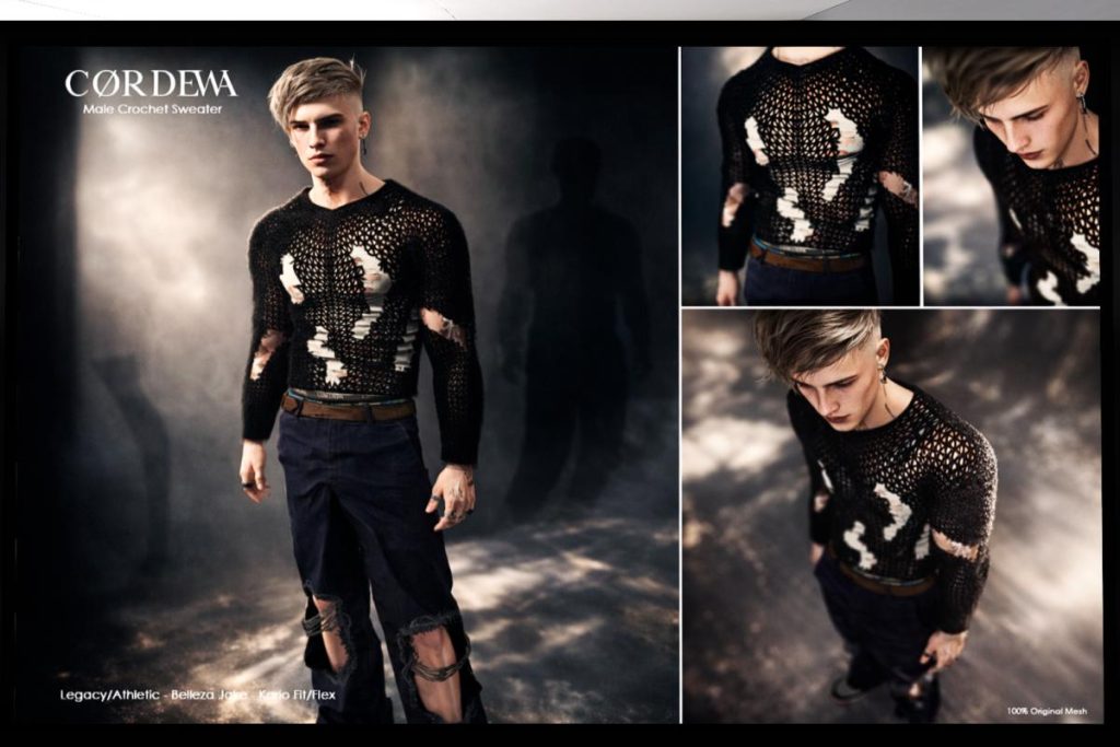 Male Crochet Sweater - Jake/Kario/Legacy/+mods, L$350 each/L$1199 FP