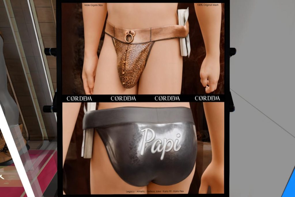 Gigolo Slips - Jake/Kario/Legacy/+mods, L$250 each/L$750 FP