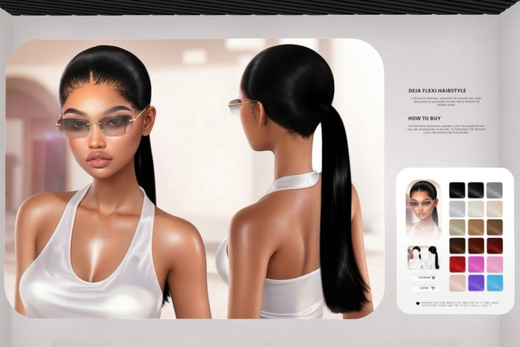 Deja Flexi Hairstyle - EvoX, L$299 each/L$799 FP