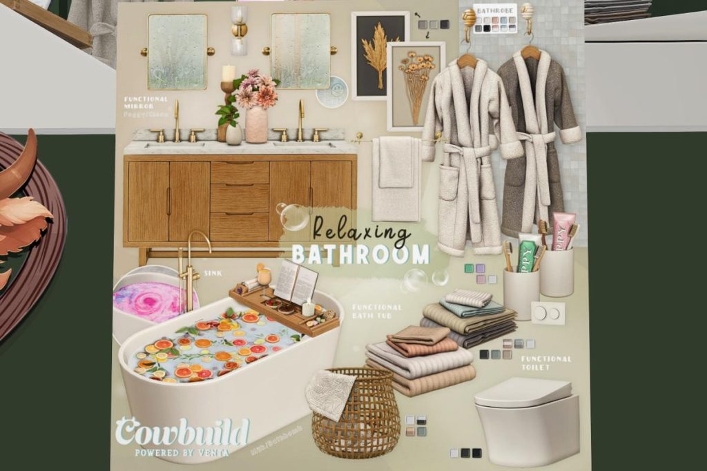 Relaxing Bathroom, L$349-L$399 each/L$1299 FP