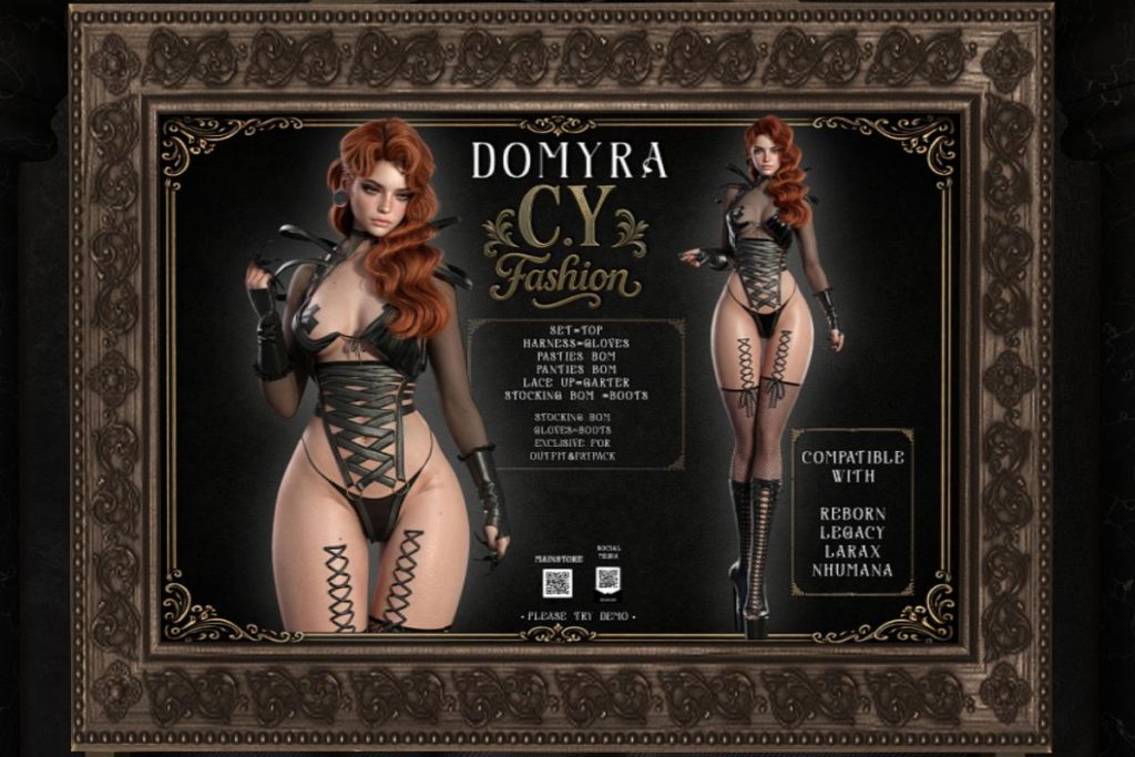 Domyra Outfit - Legacy/MaitreyaX/Nhumana/Reborn, L$99-L$250 each/L$1899 FP