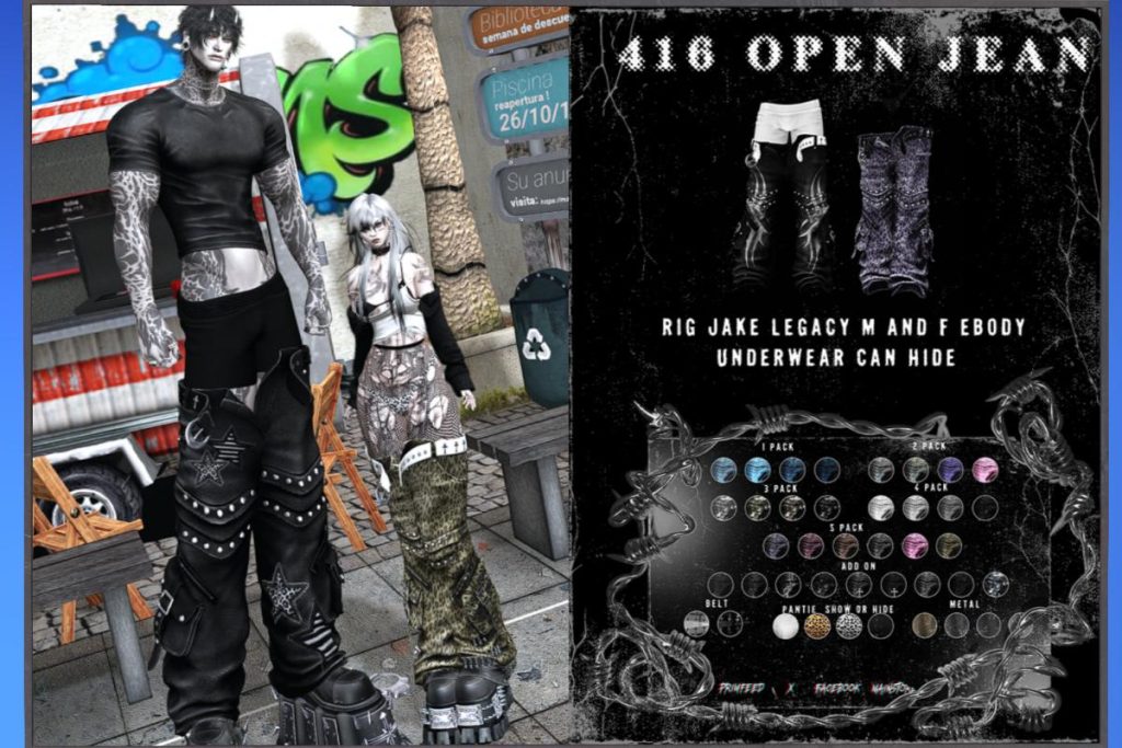 416 Open Jean - Legacy F+M/Reborn, L$399-L$499 each/L$1599 FP