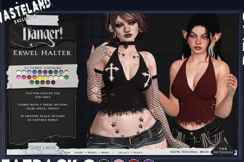 Erwel Halter - Legacy/Reborn/+mods, L$149 each/L$449 FP